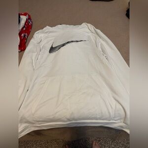 Nike White Dri-FIT Hoodie with Black Accents